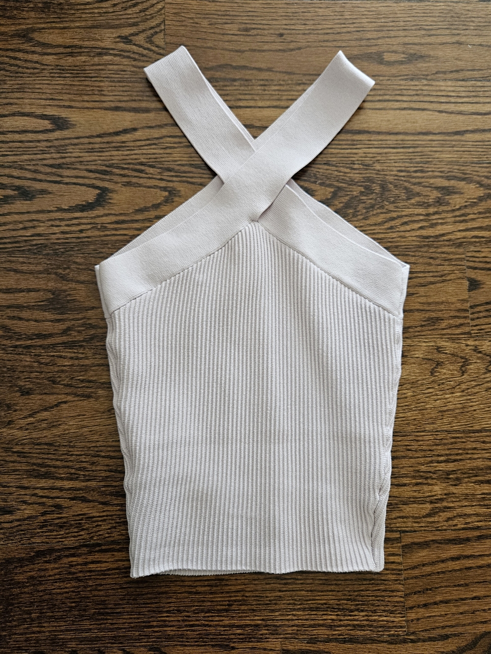 Babaton Cross-Strap Ribbed Tank Top